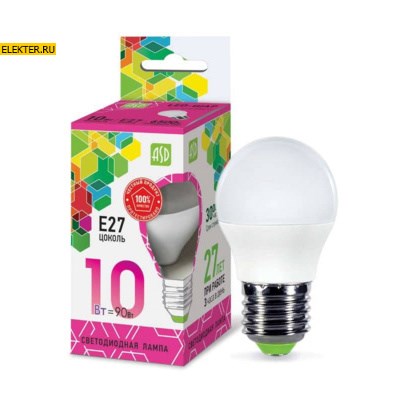 Лампа светодиодная LED-ШАР-standard 10Вт 230В Е27 6500К 900Лм ASD арт 4690612015491 4690612015491 - фото 18590