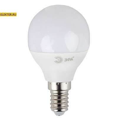 Светодиодная лампочка E14 7Вт 2700К "Шар" ЭРА LED P45-7w-827-E14 теплый свет арт Б0020548 Б0020548 - фото 19914