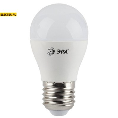 Светодиодная лампочка Е27 7Вт 4000К "Шар" дневного света ЭРА LED P45-7w-840-E27 арт Б0020554 Б0020554 - фото 19924