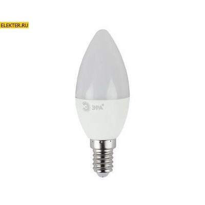 Светодиодная лампочка E14 7Вт 6000К "Свеча" ЭРА LED B35-7W-860-E14 холодный свет арт Б0031400 Б0031400 - фото 19986