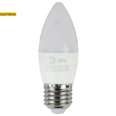 Лампа светодиодная ЭРА RED LINE ECO LED B35-6w-840-E27 "Свеча"  арт Б0020621 Б0020621 - фото 20120