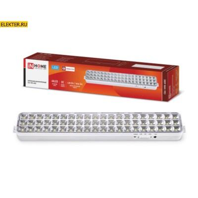 Светильник светодиодный аварийный СБА 1098-60DC 60 LED 2.0Ah lithium battery DC IN HOME арт 4690612029528 4690612029528 - фото 21292