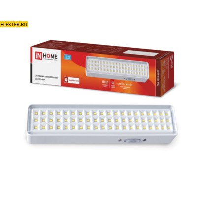 Светильник светодиодный аварийный СБА 1096-60DC 60LED 1.5Ah lithium battery DC IN HOME арт 4690612029481 4690612029481 - фото 21405