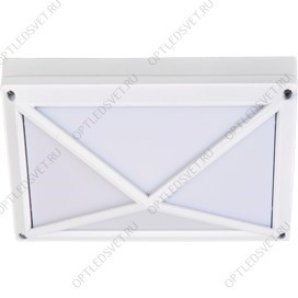 Ecola GX53 LED B4157S светильник накладной IP65 матовый Прямоугольник/Пирамида алюмин. 2*GX53 Белый 215x135x85 - фото 30060