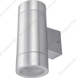 Ecola GX53 LED 8013A светильник накладной IP65 прозрачный Цилиндр металл. 2*GX53 Cатин-хром 205x140x90 - фото 30101