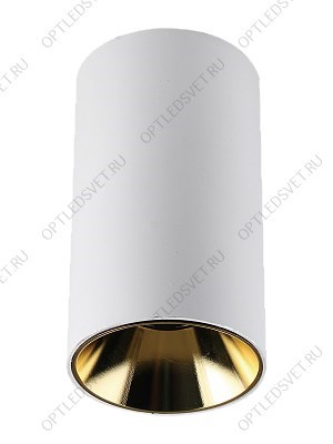 Светильник светодиодный ДПО GU10 без лампы круглый белый корпус золотой рефлектор Jazzway - фото 31980