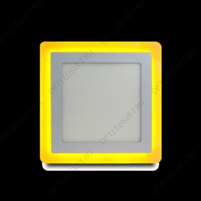 Накладной (LED) светильник Квадрат с подсветкой Smartbuy SBLSq1-DLB-13-65K-O - фото 32295