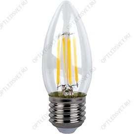 Ecola candle   LED Premium  6,0W  220V E27 4000K 360° filament прозр. нитевидная свеча (Ra 80, 100 L - фото 35673