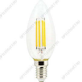 Ecola candle   LED Premium  6,0W  220V E14 2700K 360° filament прозр. нитевидная свеча (Ra 80, 100 L - фото 35769