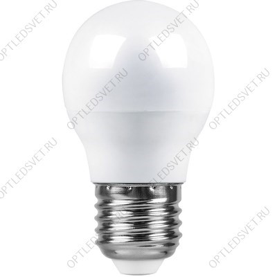 Лампа светодиодная LED 9вт Е27 теплый матовый шар (LB-550) - фото 36123