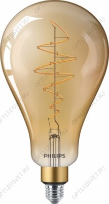 Лампа светодиодная LED 40W E27 A160 GOLD DIM classic-giant PHILIPS (929001873501) - фото 36238