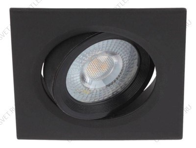 KL LED 21A-5 4K BK Точечные светильники ЭРА Светильник ЭРА светодиодный квадратный поворотн. LED SMD 5W 4000K, черный (Б0039688) - фото 38732