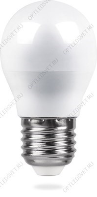 Лампа светодиодная LED 5вт Е27 белый шар (LB-38) - фото 38815