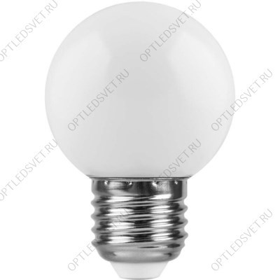 Лампа светодиодная LED 1вт Е27 белый 6400К (шар) (LB-37) - фото 40280