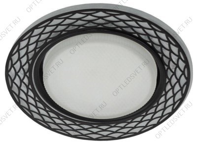 DK LD37 WH/BK Точечные светильники ЭРА декор cо светодиодной подсветкой GX53, белый/черный (Б0037386) - фото 40389