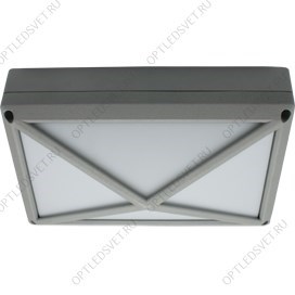 Ecola GX53 LED B4157S светильник накладной IP65 матовый Прямоугольник/Пирамида алюмин. 2*GX53 Серый 215x135x85 - фото 41017