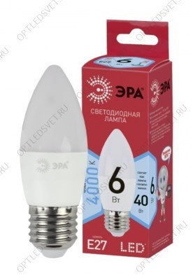 Лампа светодиодная LED B35-6W-840-E27,свеча,6Вт,нейтр,E27 (Б0020621) - фото 41223