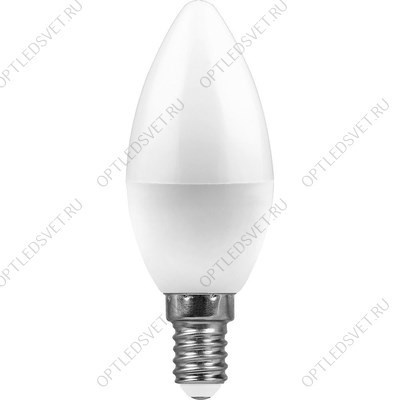 Лампа светодиодная LED 9вт Е14 белый матовая свеча (LB-570) - фото 41579