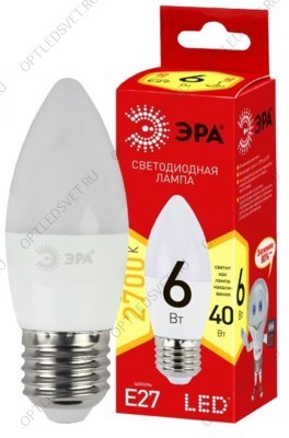 Лампа светодиодная LED B35-6W-827-E27(диод,свеча,6Вт,тепл,E27) (Б0020620) - фото 42853