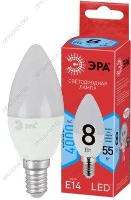Лампа светодиодная LED B35-8W-840-E14,свеча,8Вт,нейтр,E14 - фото 46364