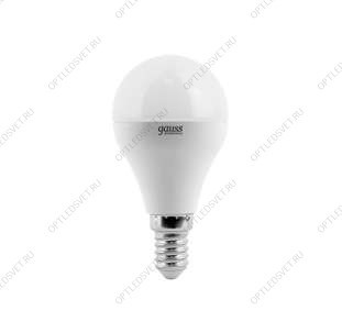 Лампа светодиодная LED 6вт 230в Е14 белый мат.шар Gauss - фото 47904