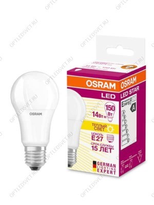 Лампа светодиодная LED 13Вт Е27 CLA150 FR тепло-бел, матовая OSRAM - фото 48039