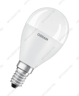 Лампа светодиодная LED 8Вт E14 CLP75 тепло-бел, матов.шар OSRAM - фото 48207