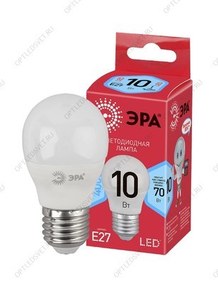Лампа светодиодная LED P45-10W-840-E27,шар,10Вт,нейтр,E27 - фото 48294