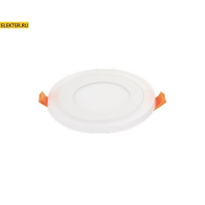 Ecola LED downlight Встраиваемый круглый даунлайт с драйвером с подсветкой 6(3+3)W 220V 4200K / 4200K 105x20 арт DVRV60ELC DVRV60ELC - фото 4958