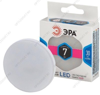 Лампа светодиодная Эра LED GX-7W-840-GX53 (диод, таблетка, 7Вт, нейтр, GX53) - фото 50055