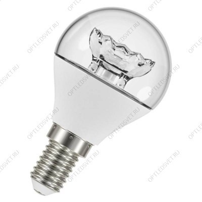 Лампа светодиодная LED 5.4Вт Е14 LS CLP40 тепло-белый прозрачная шар Osram (971622) - фото 52401