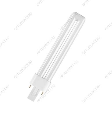 Лампа энергосберегающая КЛЛ 9Вт Dulux S 9/840 2p G23 10x1 Osram (664310) - фото 52480