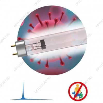 UV-С ДБ 15 Т8 G13 Бактерицидная ультрафиолетовая лампа T8/15W ЭРА - фото 53602