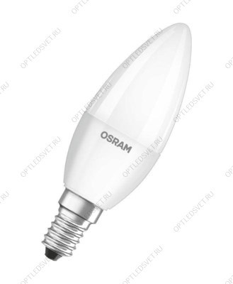 Лампа светодиодная LED 5.7Вт E14 LS CLB40 теплый, матовая свеча Osram (971608) - фото 55203