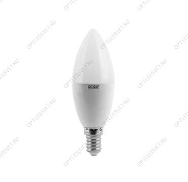 Лампа светодиодная LED 6вт 230в Е14 теплый мат.свеча Gauss - фото 55416