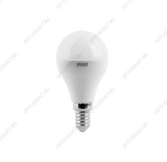 Лампа светодиодная LED 6вт 230в Е14 теплый мат.шар Gauss - фото 55417