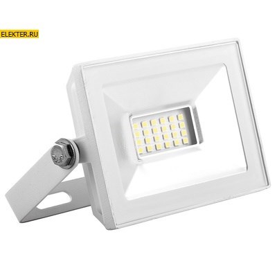 Светодиодный прожектор SAFFIT SFL90-10 IP65 10W 6400K 2835SMD AC220V/50Hz IP65, белый в компактном корпусе 105x27x85мм арт 55070 55070 - фото 6921