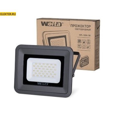 Прожектор LED WOLTA WFL-50W/06 5500K 50 Вт SMD IP 65 4250 Лм арт WFL-50W/06 WFL-50W/06 - фото 9892