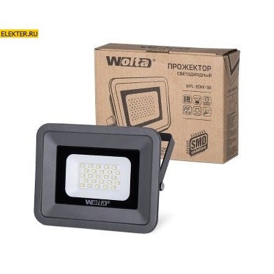 Прожектор LED WOLTA WFL-20W/06 5500K 20 Вт SMD IP65 1700 Лм арт WFL-20W/06 WFL-20W/06 - фото 9896