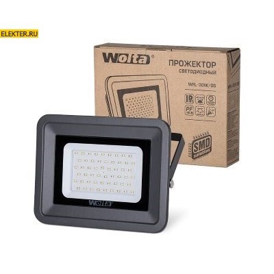 Прожектор LED WOLTA WFL-30W/06 5500K 30 Вт SMD IP65 2550 Лм арт WFL-30W/06 WFL-30W/06 - фото 9904