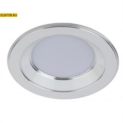 KL LED 15-5 WH/CH Светильник ЭРА светодиодный круглый "серебряная окантовка" 5W 4000K, белый/серебро арт Б0028281 Б0028281