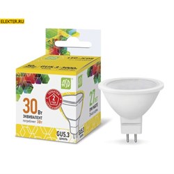 Лампа светодиодная LED-JCDR-standard 3Вт 160-260В GU5.3 3000К 270Лм ASD арт 4690612002248 4690612002248