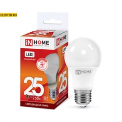 Лампа светодиодная LED-A65-VC 25Вт 230В Е27 6500К 2250Лм "Груша" IN HOME арт 4690612024103 4690612024103