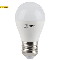 Светодиодная лампочка Е27 7Вт 4000К "Шар" дневного света ЭРА LED P45-7w-840-E27 арт Б0020554 Б0020554