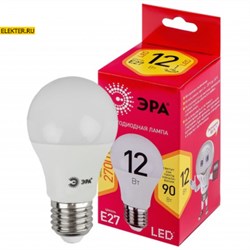 Лампа светодиодная ЭРА LED А60-12w-827-E27 ECO "Груша" арт Б0030026 Б0030026