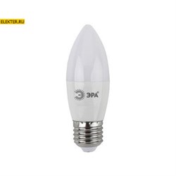 Светодиодная лампочка Е27 9Вт 6000К "Свеча" ЭРА LED B35-9W-860-E27 холодный свет арт Б0031410 Б0031410