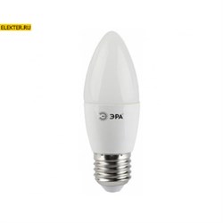 Светодиодная лампочка Е27 7Вт 6000К "Свеча" ЭРА LED B35-7W-860-E27 холодный свет арт Б0031413 Б0031413