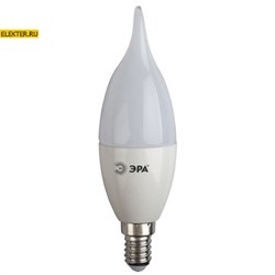 Светодиодная лампочка E14 9Вт 4000К "Свеча на ветру" дневного света ЭРА LED BXS-9w-840-E14 арт Б0027974 Б0027974