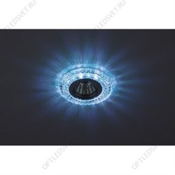 Светильник точечный DK LD3 SL/WH+BL декор cо светодиодной подсветкой (белый+голубой), прозрачный (Б0019203)