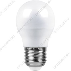 Лампа светодиодная LED 9вт Е27 теплый матовый шар (LB-550)